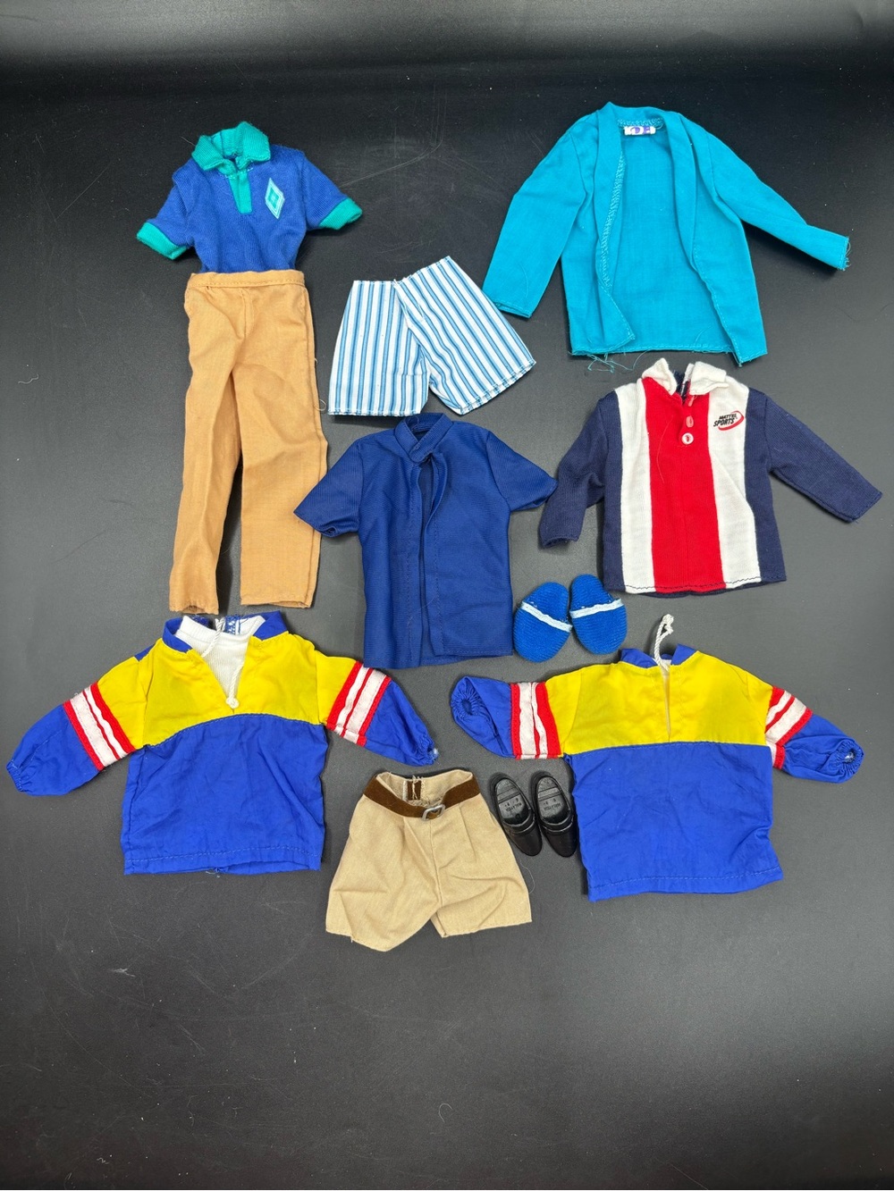 Vintage Barbie Brand Ken Clothes Fashion Doll Windbreakers Shoes 12 Piece Set